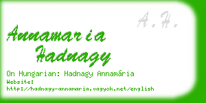 annamaria hadnagy business card